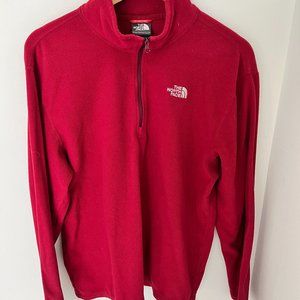 The North Face Textured Cap Rock 1/4 Zip -- Size Men's Med-- Color Red